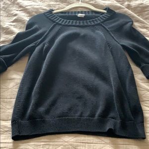 JCrew 3/4 length sleeve black sweater